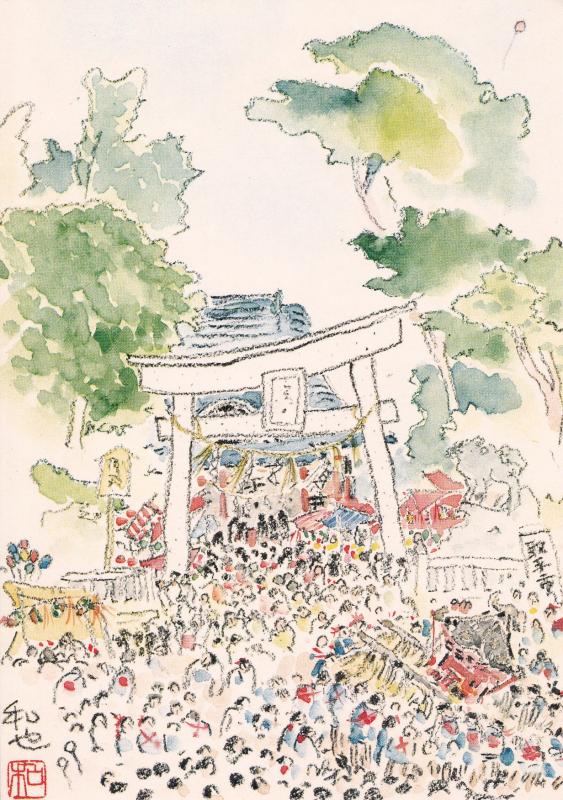 笹川和也作「八坂神社祭礼（1979年制作）」