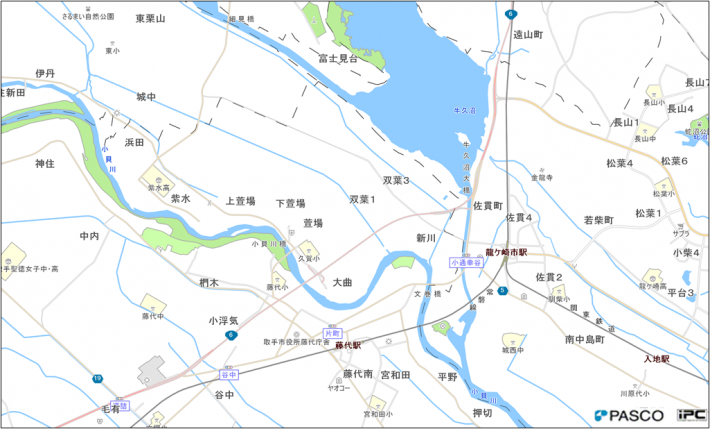 国道6号藤代バイパスの位置図