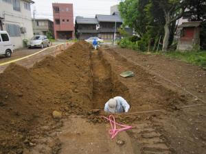 平成26年の取手宿跡発掘調査の様子