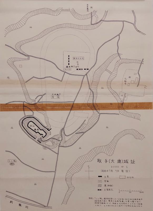 蔵重一彦氏作成の大鹿城見取り図（全体）