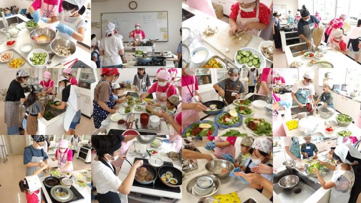 親子料理教室の様子（色々な写真）